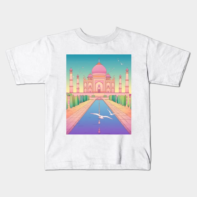 Taj Mahal Kids T-Shirt by Camila Illustration